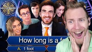 AM I SMART??!! Reacting to "How many dumb streamers does it take to beat Millionaire?" by DougDoug