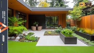 2025 Backyard Trends: L-Shaped Modern Homes with Private Courtyards & Mediterranean Landscaping