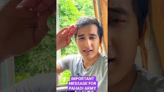 Important message for pahadi army l avengers reunite l TEAM PAHADI BROTHERS | #love #pahadiarmy #ind