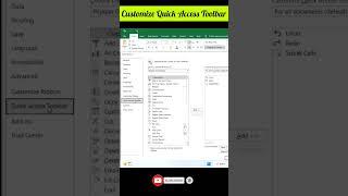 How to Customize Quick Access Toolbar in Excel | Shortcuts in Excel #shorts