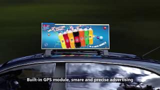 Taxi roof Led Display,Yaham taxi top Advertising Signs,IP56,Slim and light,zero light reflection