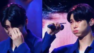 Byeon Woo Seok get emotional and crying during performing " Sudden Shower"