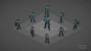 Knight mace grade 3 -  Isometric PixelArt 2D