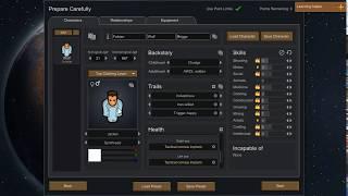 Rimworld Episode 0: Character creation