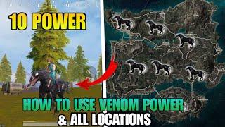  Venom Horse All Location | How to Use Venom Power in Pubg / BGMI | Venom Update Mode Gameplay