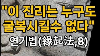 “이 진리는 누구도 굴복시킬수 없다", –연기법(緣起法,8)-