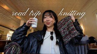 how much i knit on my road trip | fall in the catskills 