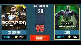REAL STEEL WRB Scorpion VS ZEUS (CHAMPION) New Robots UPDATE (Живая сталь)