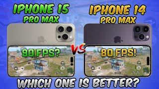 iPhone 15 Pro Max vs 14 Pro Max (90 FPS Comparison) in PUBG Mobile & BGMI Which one is Better?