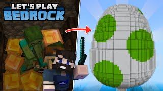 I Built a GENERAL MOB FARM Inside the WORLD'S LARGEST YOSHI EGG! | Minecraft Let's Play Bedrock