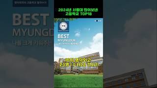 서울대를 많이보낸 고등학교는 어디일까요?