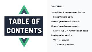 Table of contents VueJS component