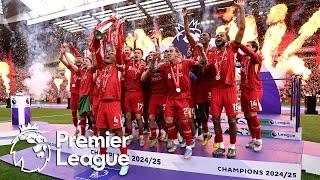 Liverpool lift Premier League trophy as 2024-25 champions (FULL CEREMONY) | NBC Sports