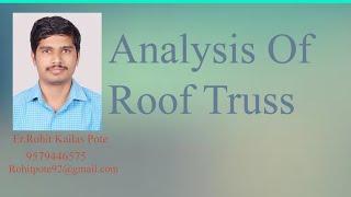 Analysis Of Roof Truss