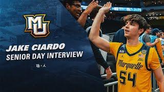 Jake Ciardo Reflects on Three Years at Marquette | Senior Day Interview