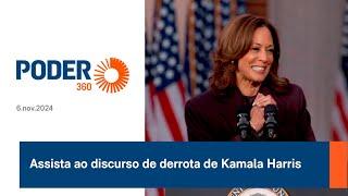 Assista ao discurso de derrota de Kamala Harris