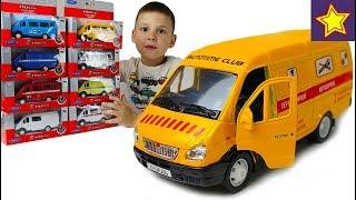 Машинки игрушки Газель Автосервис Помогаем машинкам Чиним колеса Kids car toys