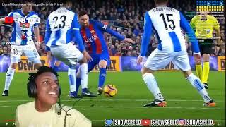 Ishowspeed reacts to prime Lionel Messi!