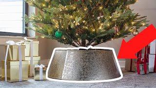 Christmas Tree Collar Instead of Tree Skirts? See the Newest Christmas Tree Trend!