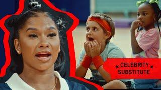 Olympic Gymnast Jordan Chiles Does Backflips with 1st Graders | Celebrity Substitute