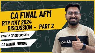 RTP May 24 - Part 2 (Revision test paper) | CA Final | AFM  SFM #cafinal #castudents