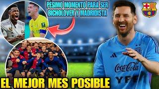  El mejor mes para ser fan de MESSI y BARCELONA Domadas históricas para madridistas y bicholovers