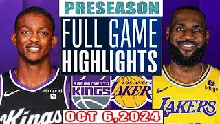 Los Angeles Lakers Vs Sacramento Kings  Full Game Highlights Oct 6,2024 NBA Preseason