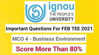 Expected Questions for FEB TEE 2021 : MCO 4 - Business Environment