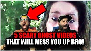 CACA SUNDAY: 5 SCARY Ghost Videos That Will MESS YOU UP BRO! *REACTION!!