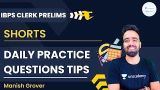 IBPS CLERK DAILY PRACTICE QUESTIONS TIPS #bankpro