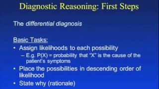 Diagnostic Reasoning I