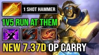 NEW 7.37D IMBA RIGHT CLICK 1 Shot Pure Hammer 1v5 Run At Them Hard Carry Omniknight Dota 2