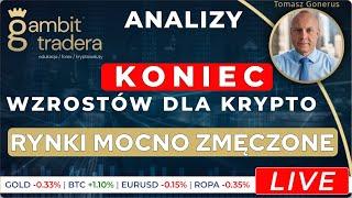 LIVE - KONIEC WZROSTÓW DLA KRYPTO - RYNKI MOCNO ZMĘCZONE #bitcoin #krypto #trading #gold #crypto