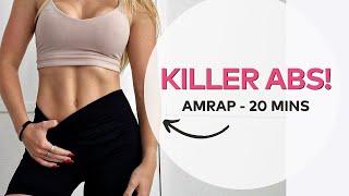 Flat Abs 10 Mins Workout! No Repeats, Intense - AMRAP