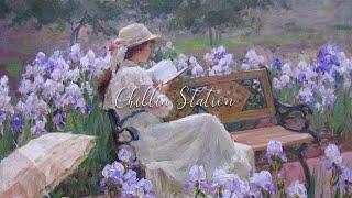 sitting in a beautiful garden with your book