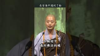 在輪迴中遇到佛法的緣，就像在苦海中遇到了船。  #仁山法師