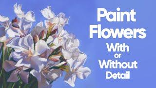 Paint Flowers in Soft Pastel With or Without Detail