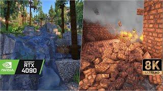 [8K] Minecraft but its realistic! Minecraft Physics MOD PRO Simulation looks mindblowing on RTX4090!