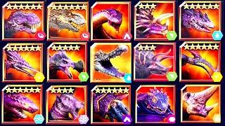 All 15 BOSS BATTLES!!! (JURASSIC WORLD THE GAME)