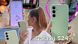 Samsung Galaxy S24+  aesthetic unboxing, accessories, Galaxy AI & iPhone 15 comparison