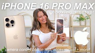 iPHONE 16 PRO MAX UNBOXING * i LOVE the new desert titanium!!*