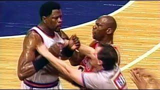 Patrick Ewing SQUARES UP With Ron Harper After Dirty Cheap Shot 1996