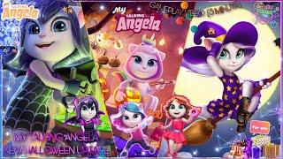 MY TALKING ANGELA | New Hallowen Uptade! GAMEPLAY!🪁(PURPLE PREMIERE!🟣)#mytalkingangela