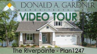 Narrow house plan with simple bungalow style | The Riverpointe