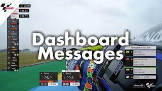 From Mapping 8 to Back to Box: Dashboard messages in MotoGP™