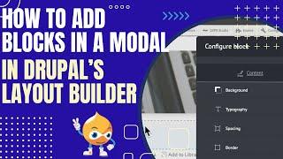 How To Add Blocks in a Modal in Drupal's Layout Builder