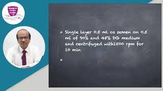 Sperm selection in oligospermia using Dencity Gradient | Dr Sachin Kulkarni | SIFA Academy