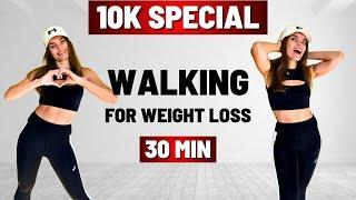 30 MIN WALKING WORKOUT | Quick Fat Burn for Weight Loss At Home