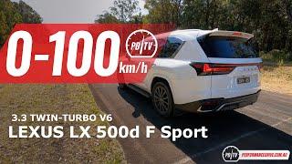 2022 Lexus LX 500d F Sport 0-100km/h & engine sound