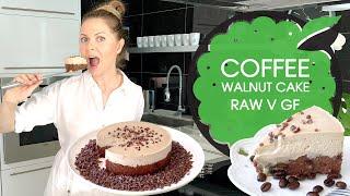 20-min Coffee Walnut Cake | Raw Vegan, Gluten-Free, Refined Sugar-Free